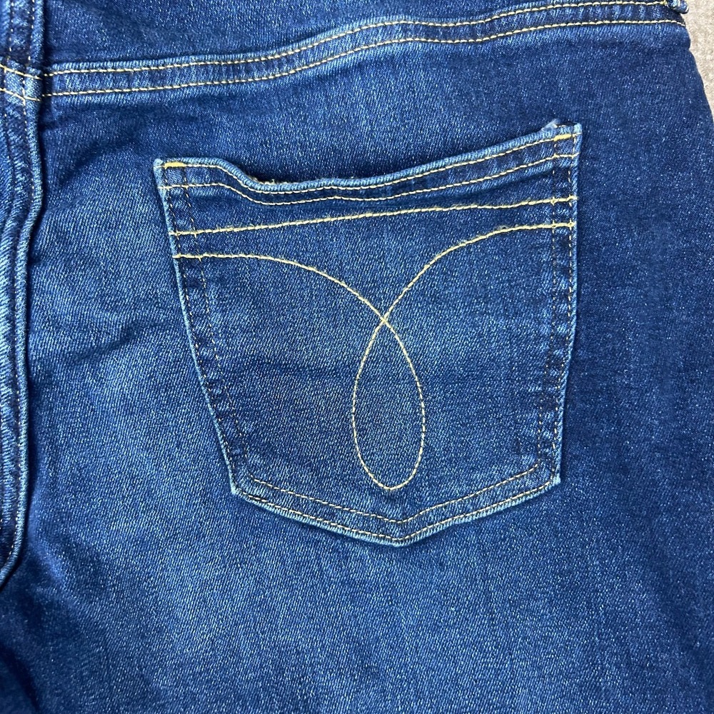 Calvin Klein Jeans Bermuda Shorts Womens 12 Blue Denim Stretch Cotton Mid Rise - Picture 4 of 15